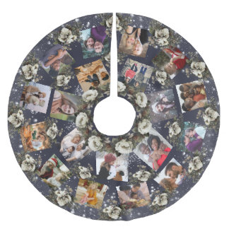 Jupon De Sapin En Polyester Brossé Collage de photos de famille élégant Jardin d'hive