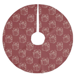 Jupon De Sapin En Polyester Brossé Collection de Noël simple - Présente
