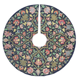 Jupon De Sapin En Polyester Brossé Coloré Vintage Floral Indien Mandala Motif