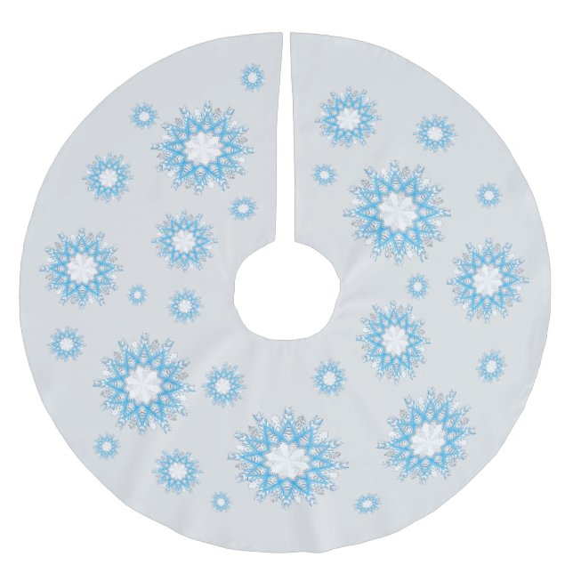 Jupon De Sapin En Polyester Brossé Comme Les Mouches À Neige (Devant)