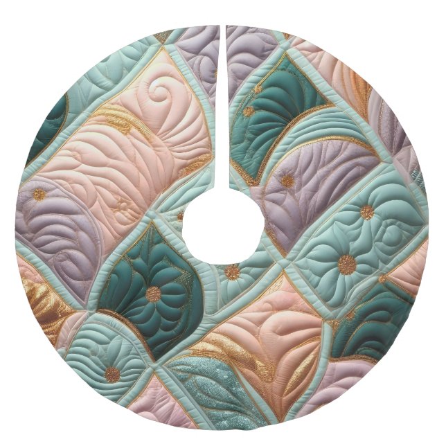 Jupon De Sapin En Polyester Brossé Conception abstraite composée (Devant)