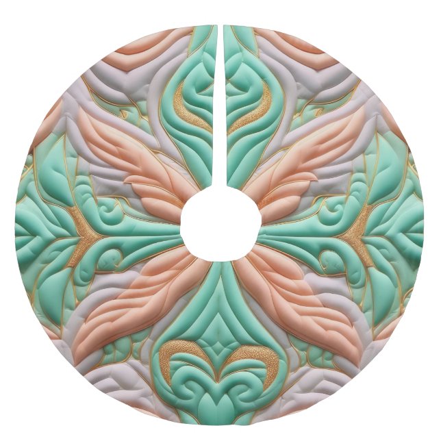 Jupon De Sapin En Polyester Brossé Conception abstraite composée (Devant)