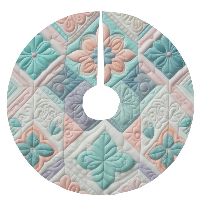 Jupon De Sapin En Polyester Brossé Conception abstraite composée (Devant)