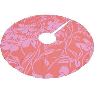 Jupon De Sapin En Polyester Brossé Conception artistique boho florale botanique en ro