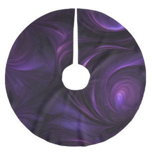 Jupon De Sapin En Polyester Brossé Conception de torsion violette foncée