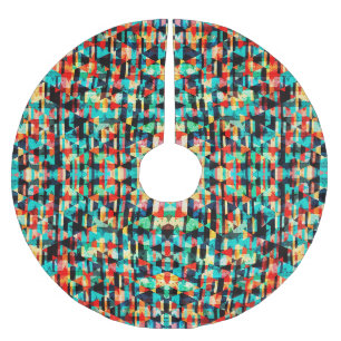 Jupon De Sapin En Polyester Brossé Conception d'élément lumineux abstrait coloré