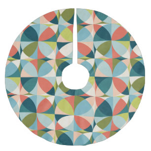 Jupon De Sapin En Polyester Brossé Conception géométrique du milieu du siècle, Abstra