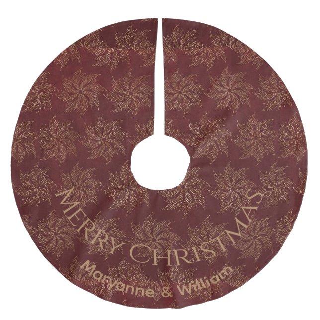 Jupon De Sapin En Polyester Brossé Conception personnalisée de torons rouges (Devant)