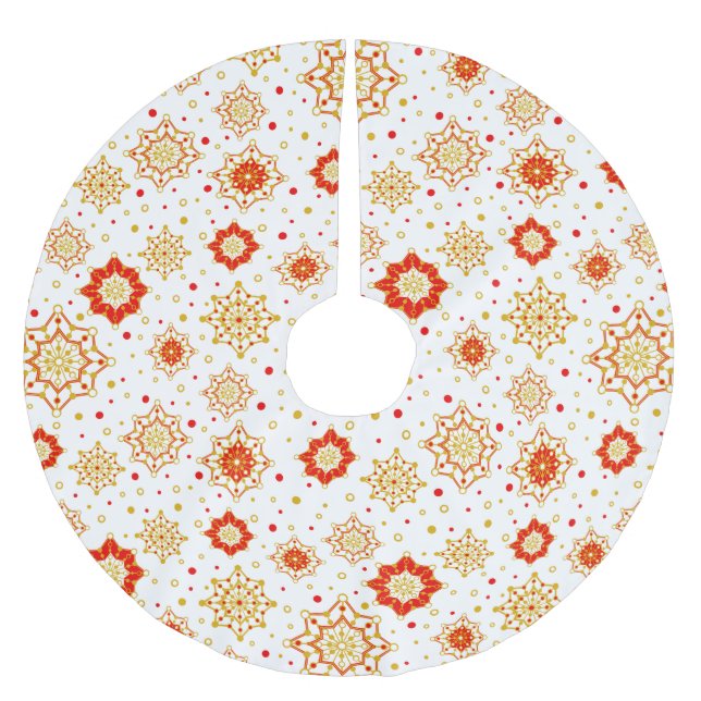 Jupon De Sapin En Polyester Brossé Conception rétro moderne du milieu du siècle (Devant)