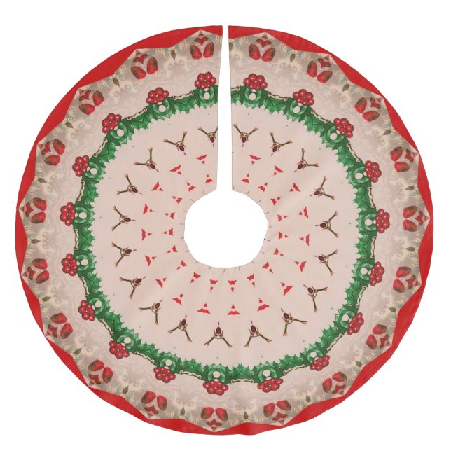 Jupon De Sapin En Polyester Brossé Conception vintage (Devant)