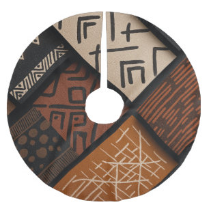Jupon De Sapin En Polyester Brossé conceptions de la culture africaine sur des formes