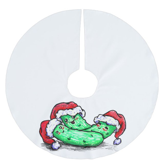 Jupon De Sapin En Polyester Brossé Conserves au vinaigre de Noël (Devant)