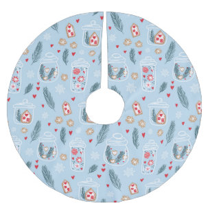 Jupon De Sapin En Polyester Brossé Cookie de Noël Jar Nordic Scandi