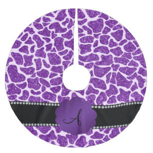 Jupon De Sapin En Polyester Brossé Copie pourpre de girafe de parties scintillantes