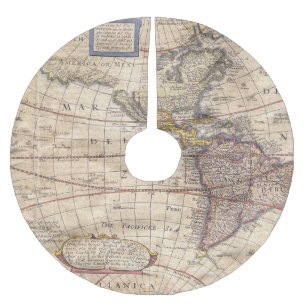 Jupon De Sapin En Polyester Brossé Copie vintage de carte