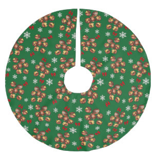 Jupon De Sapin En Polyester Brossé Cosy Châtaignes Rôties Et Pneus Hiver