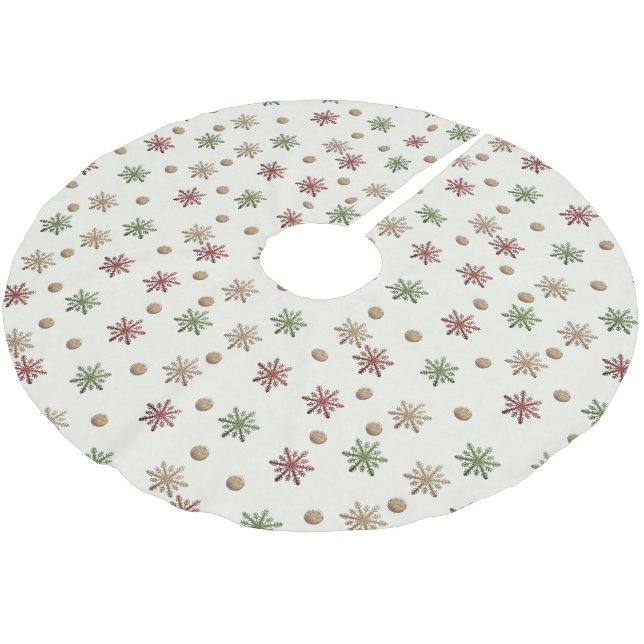 Jupon De Sapin En Polyester Brossé Cosy Christmas Tree Jupe (Angle)