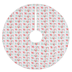 Jupon De Sapin En Polyester Brossé Couleurs personnalisées rétro Joyeux et Lumineux N