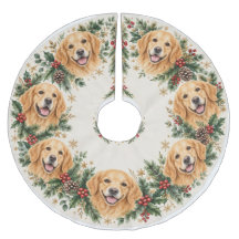 Couronne de Noël au Golden Retriever