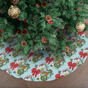 Jupon De Sapin En Polyester Brossé Couronne de Noël Dragon Chinois Fantastique