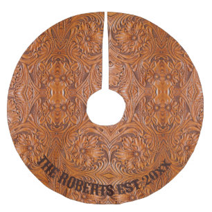 Jupon De Sapin En Polyester Brossé Cowboy pays occidental en cuir à outils nom de fam