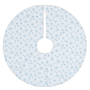 Jupon De Sapin En Polyester Brossé Crâne effrayant Creepmas Noël Snowflakes blanc