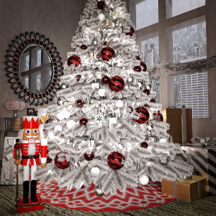 Jupon De Sapin En Polyester Brossé Crimson Lace Noël