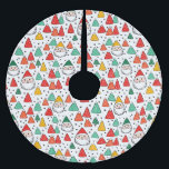 Jupon De Sapin En Polyester Brossé Croquis festifs Santas et Gumdrops<br><div class="desc">Transformez votre sapin de Noël en un chef-d'oeuvre festif avec nos Sketches Festives Santas et Gumdrops Tree Skirt. Les dessins ludiques et simples du Père Noël aux teintes rouges, jaunes et vertes apportent une touche d'innocence et de joie à votre décor de vacances. Le contour noir ajoute une touche nostalgique,...</div>