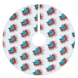 Jupon De Sapin En Polyester Brossé Crowntail betta fish dessin animé