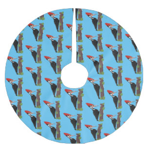 Jupon De Sapin En Polyester Brossé Cue drôle Pileated woodpecker dessin d'illustratio