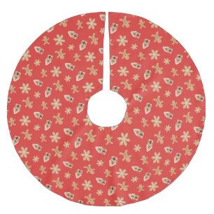 Jupon De Sapin En Polyester Brossé Cuisson de biscuits de Noël Fête Mignonne Festive