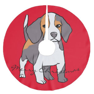 Jupon De Sapin En Polyester Brossé Cute Beagle race de chien Thunder_Cove 