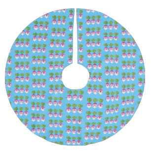 Jupon De Sapin En Polyester Brossé Cute turnip légumes trio chanter dessin animé