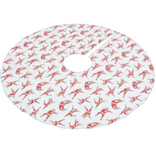 Jupon De Sapin En Polyester Brossé Dabing Père Noël Fun Motif de Noël