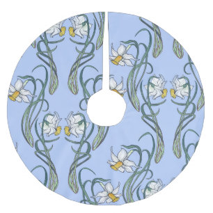 Jupon De Sapin En Polyester Brossé Daffodils Art : Nouveau Printemps