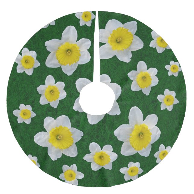 Jupon De Sapin En Polyester Brossé Daffodiques de printemps (Devant)