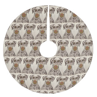 Jupon De Sapin En Polyester Brossé Dalmatian dog Tree Skirt