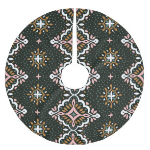 Jupon De Sapin En Polyester Brossé Damas Oriental : Vintage mosaïque Talavera.