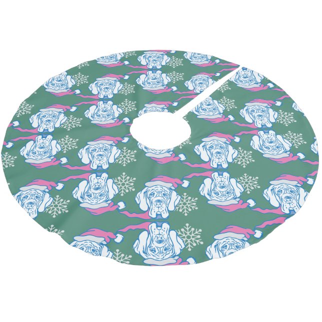 Jupon De Sapin En Polyester Brossé danois de noël (Angle)