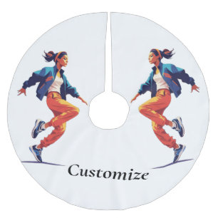 Jupon De Sapin En Polyester Brossé Danseuse Hip Hop Thunder_Cove
