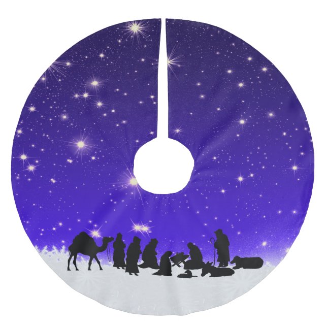 Jupon De Sapin En Polyester Brossé  De bonnes soirées de grande joie ! sur un (Devant)