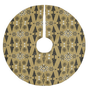 Jupon De Sapin En Polyester Brossé Décor de Noël Art Nouveau