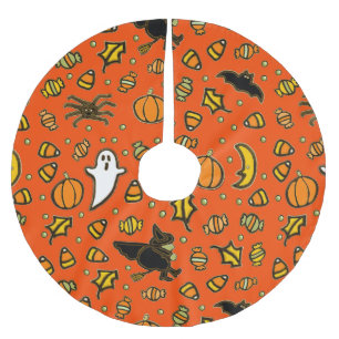 Jupon De Sapin En Polyester Brossé Décoration de maison pour Halloween