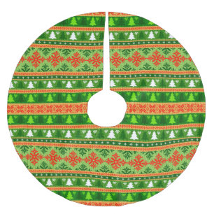JUPON DE SAPIN EN POLYESTER BROSSÉ DÉCORATIONS DE NOËL VERT BLANC ROUGE POUR SAPIN DE