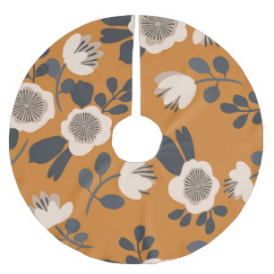 Jupon De Sapin En Polyester Brossé Délicat motif végétal Vintage