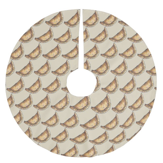 Jupon De Sapin En Polyester Brossé Délicieux Empanadas espagnol Pâtisserie latino-amé (Devant)