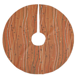 Jupon De Sapin En Polyester Brossé Des rayures rouges ondulées : Art Abstrait japonai