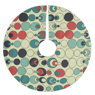Jupon De Sapin En Polyester Brossé Design motif Abstrait géométrique et transparent.