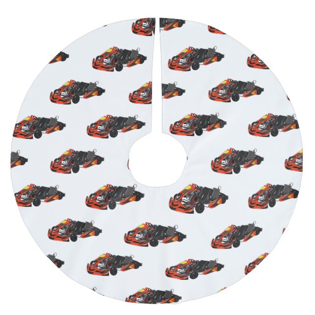 Jupon De Sapin En Polyester Brossé dessin animé de Kart racing (Devant)