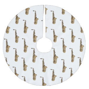 Jupon De Sapin En Polyester Brossé dessin animé saxophone